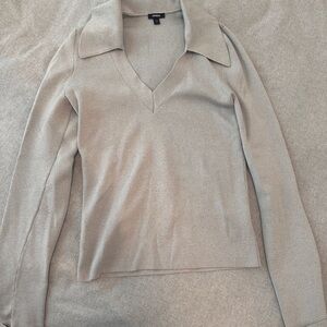 Express Size S grey collared sweater